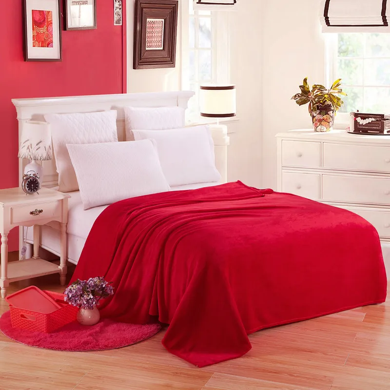 Bed Sheet Microfiber - Selimut Bulu Flanel Selimut Padat Lembut