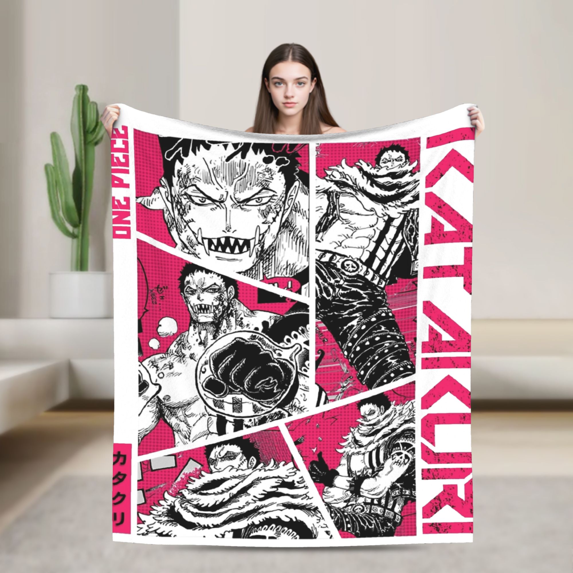 Bed Sheet Microfiber - Selimut Flanel Gambar Katakuri Monkey D