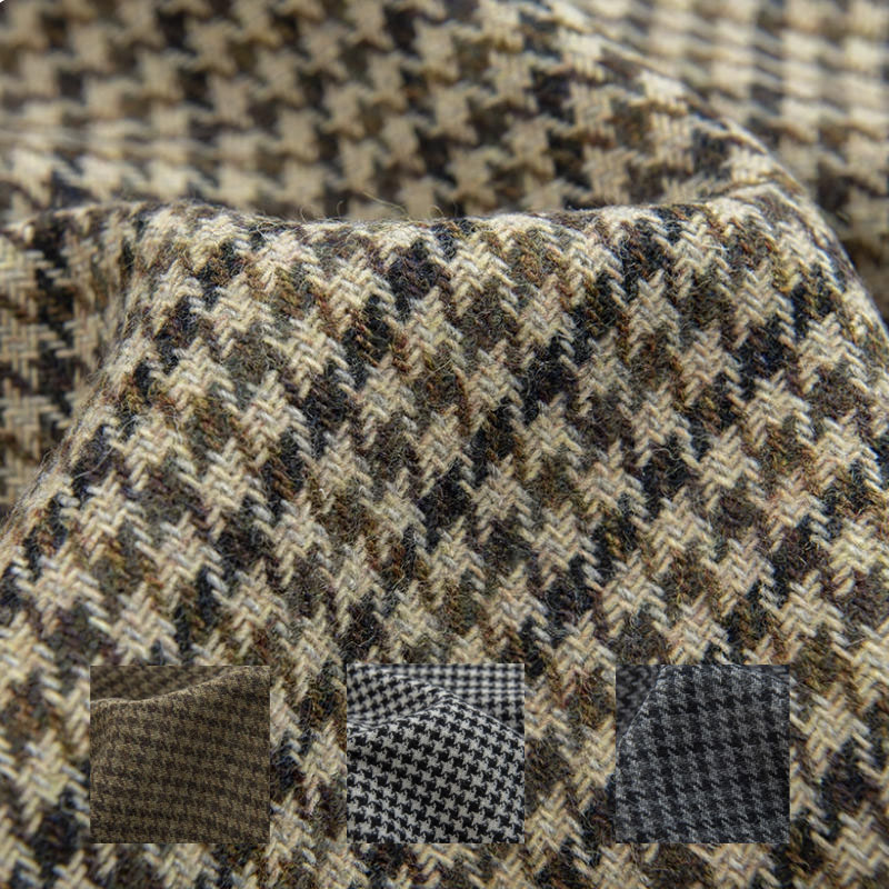 Wool Blanket Herringbone - Kain Tweed Rajut Motif Houndstooth Kecil