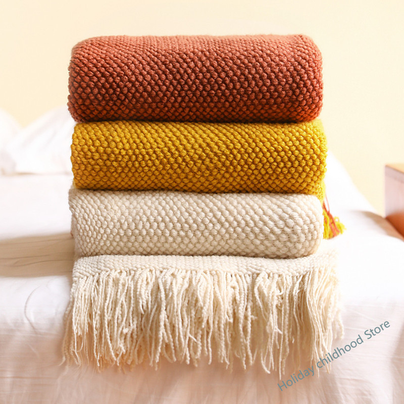 Wool Blanket Herringbone - Selimut Rajut Tebal Dekoratif Rumah Tangga