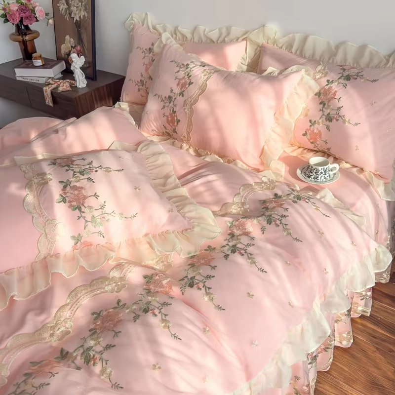 Bed Sheet Microfiber - Set Sprei Princess Ruffle 3Pcs 1Sarung
