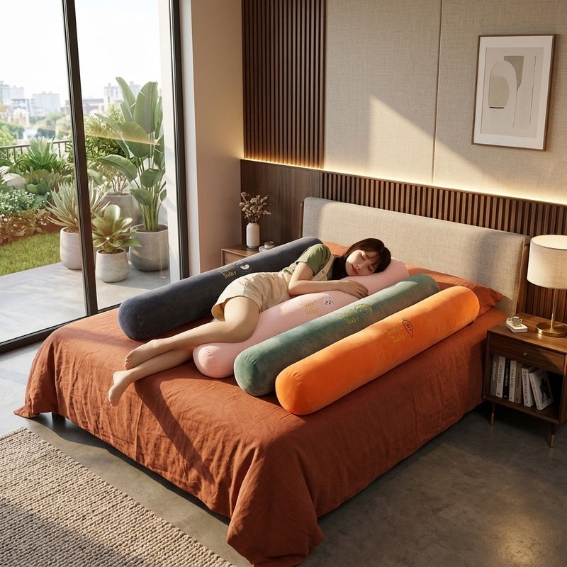 Bolster Pillow Long - Bantal Panjang Penyangga Busa Memori untuk
