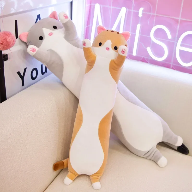 Boneka Kucing Lucu 50cm 19.5in - Bolster Pillow Long ulasan dan harga