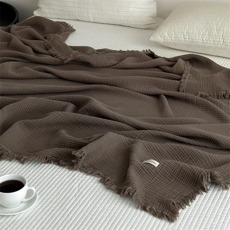 1 Buah Selimut 100% Katun Hand - Wool Blanket Herringbone ulasan dan harga