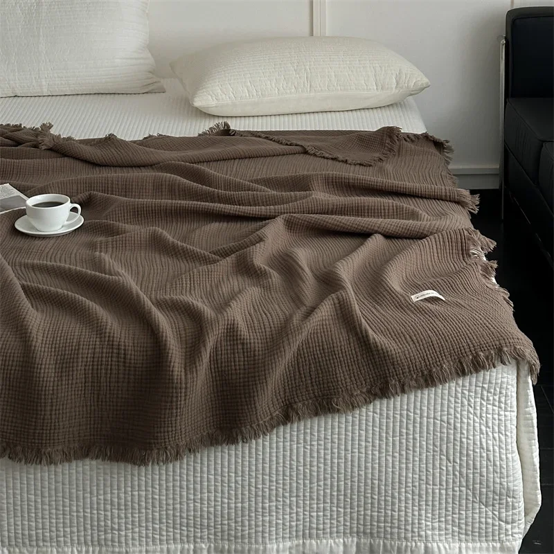 1 Buah Selimut 100% Katun Hand - Wool Blanket Herringbone ulasan dan harga