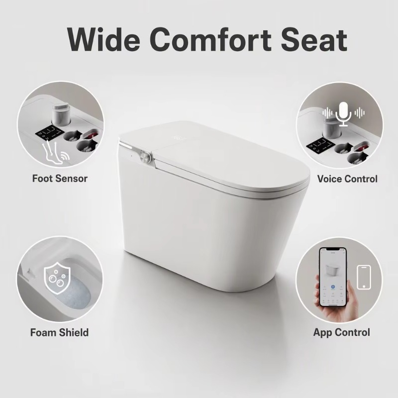 Toilet Pintar Putih, Model Kot - P & C Home Textiles Usa ulasan dan harga