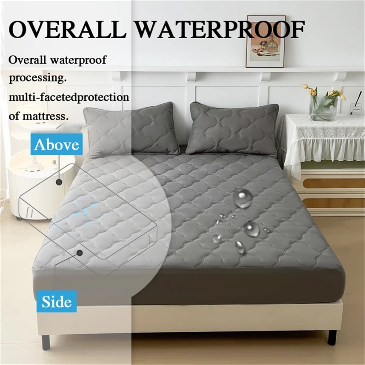 Sprei Kasur Anti Air, Pelindun - Bed Sheet Microfiber ulasan dan harga