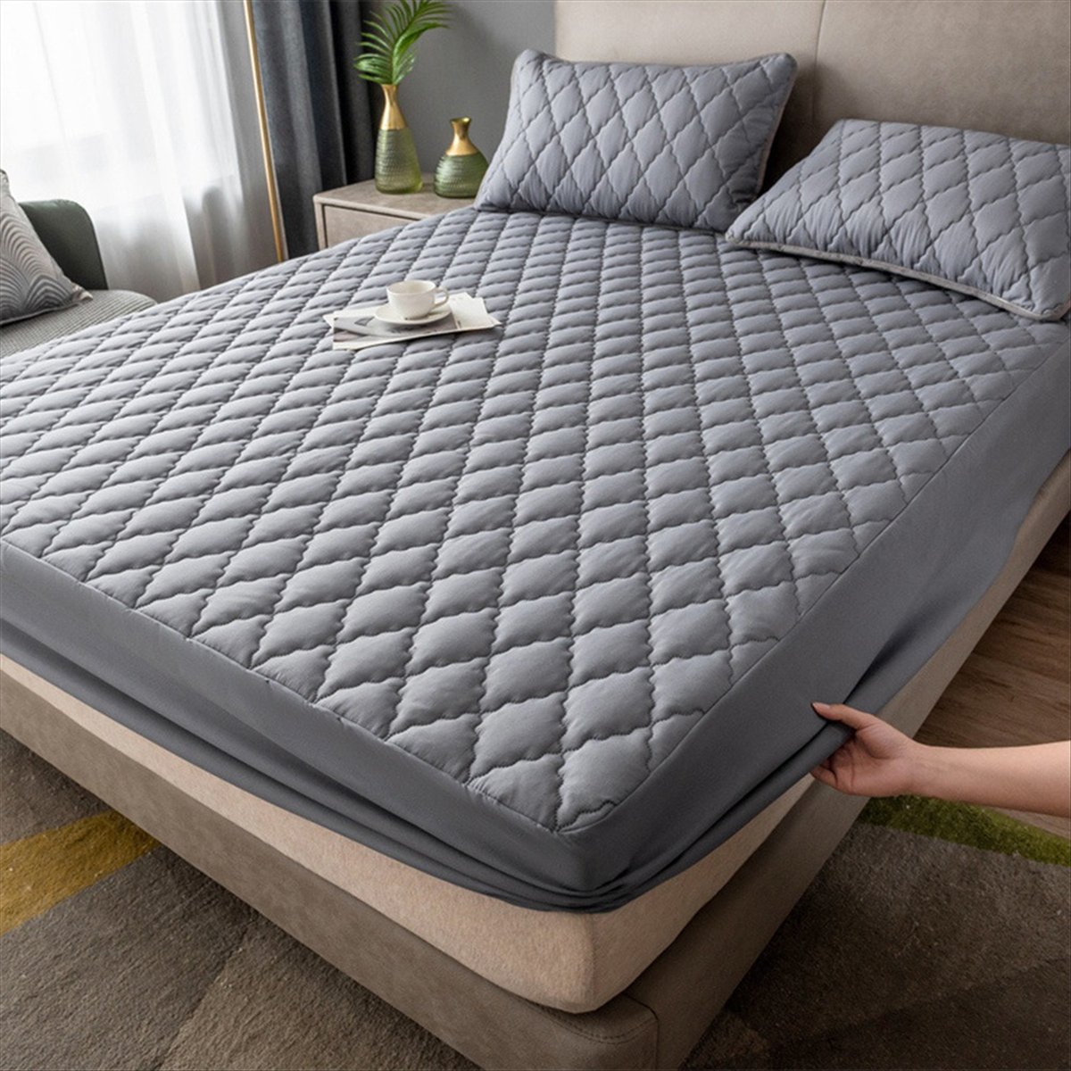 Sprei Kasur Anti Air, Pelindun - Bed Sheet Microfiber ulasan dan harga