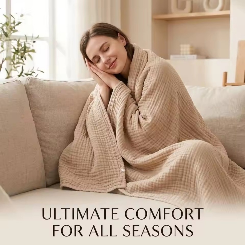 Selimut Kain Kasa 6 Lapis 100% - Wool Blanket Herringbone ulasan dan harga