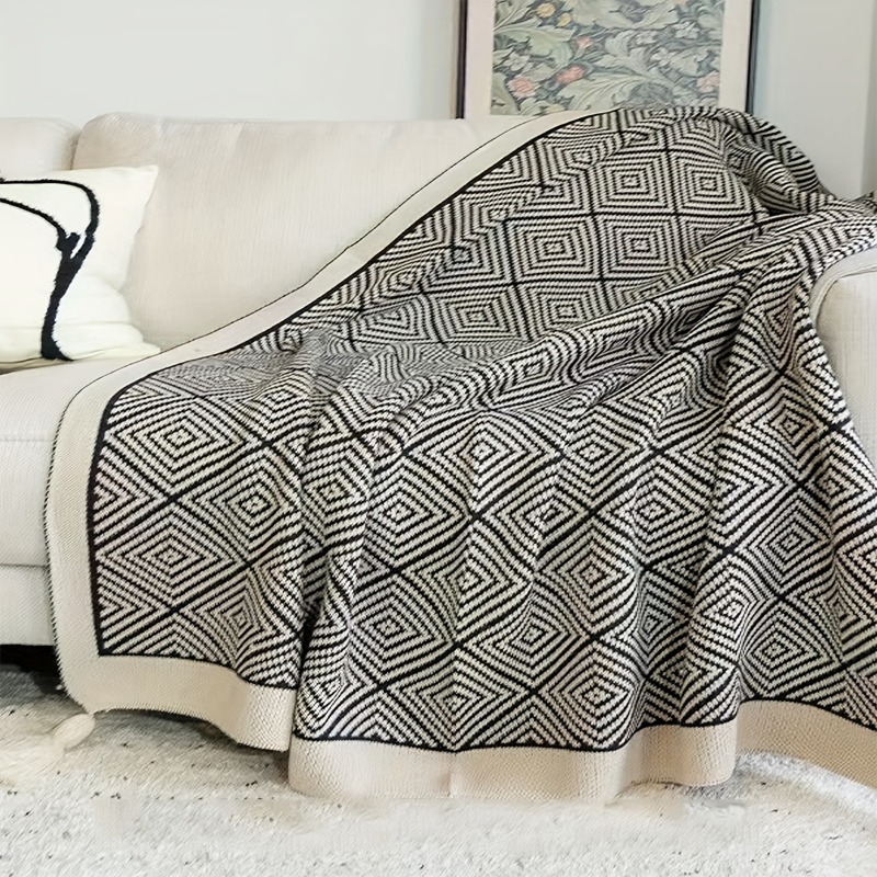 1 Buah Selimut Sofa Bohemian R - Wool Blanket Herringbone ulasan dan harga
