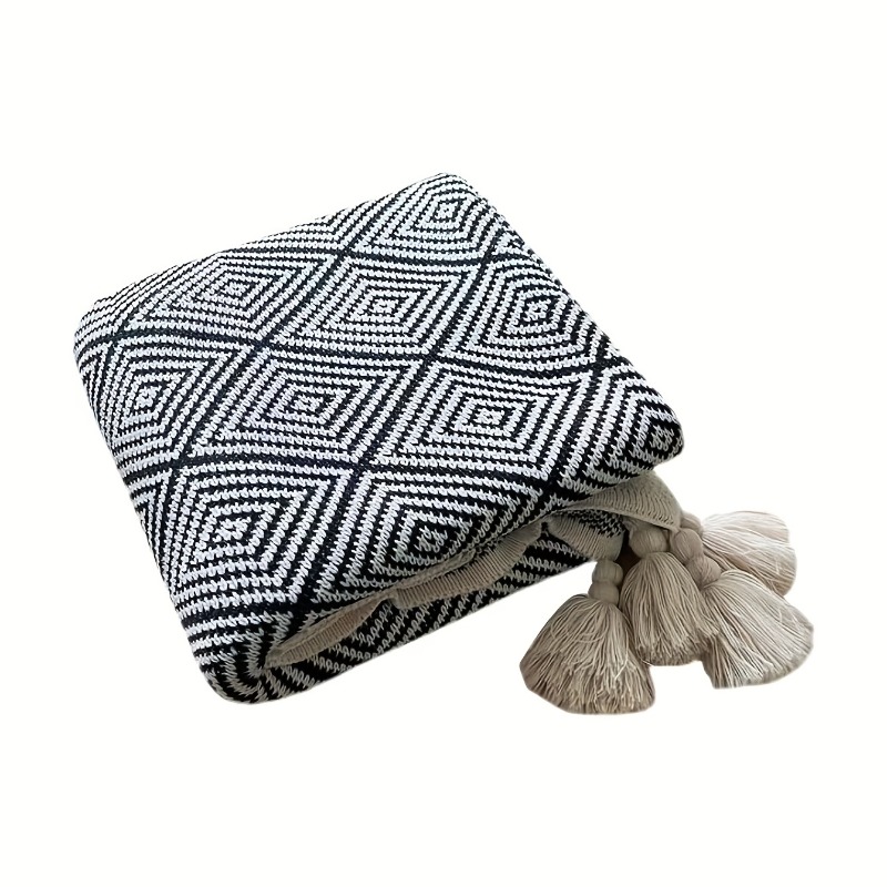 1 Buah Selimut Sofa Bohemian R - Wool Blanket Herringbone ulasan dan harga
