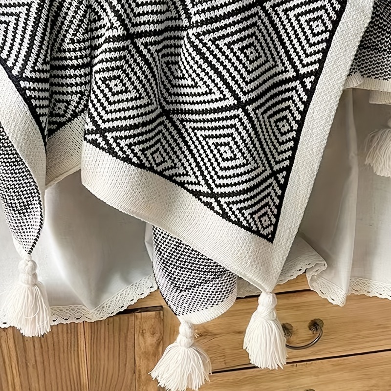 1 Buah Selimut Sofa Bohemian R - Wool Blanket Herringbone ulasan dan harga