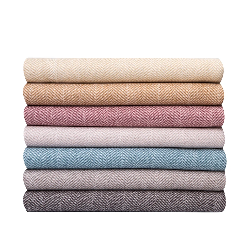 Kain Wol Tebal 780G/M Motif He - Wool Blanket Herringbone ulasan dan harga