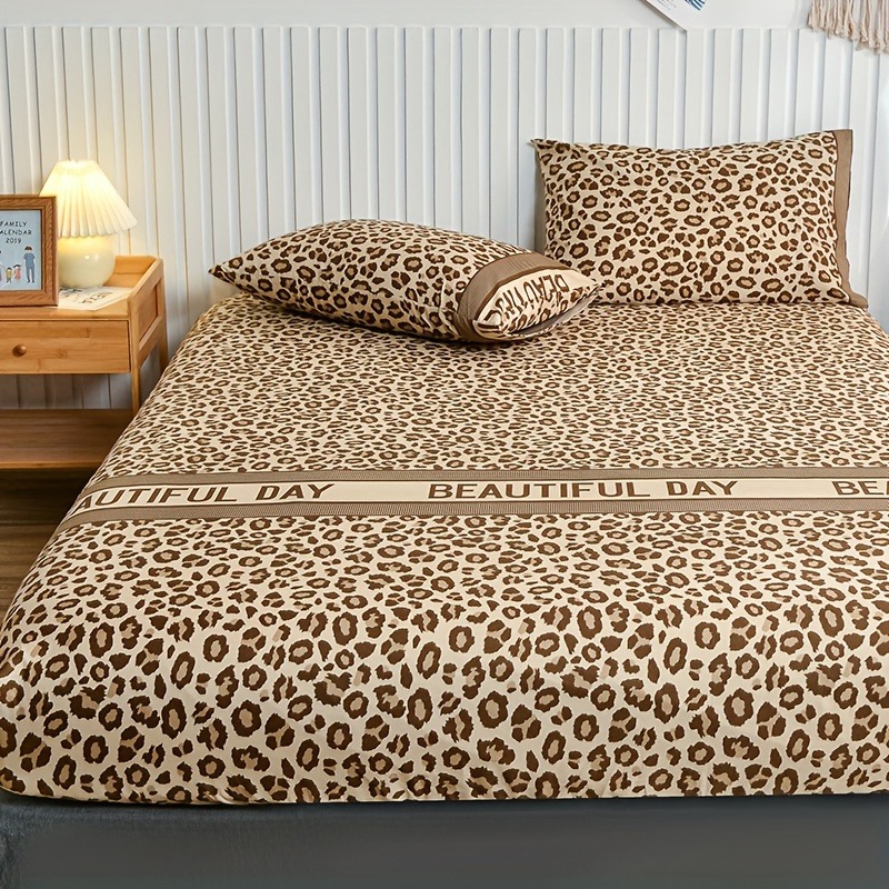 Set Sprei Motif Leopard Vintag - Bed Sheet Microfiber ulasan dan harga