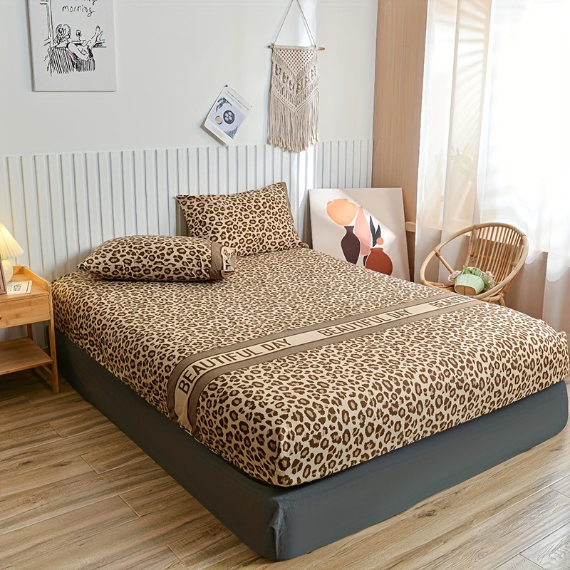 Set Sprei Motif Leopard Vintag - Bed Sheet Microfiber ulasan dan harga