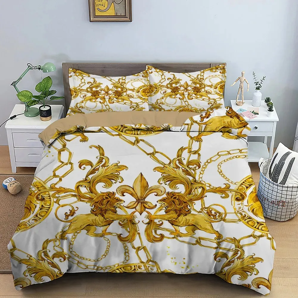 Seni Modern Barok 3D Singa Ema - Bed Sheet Microfiber ulasan dan harga