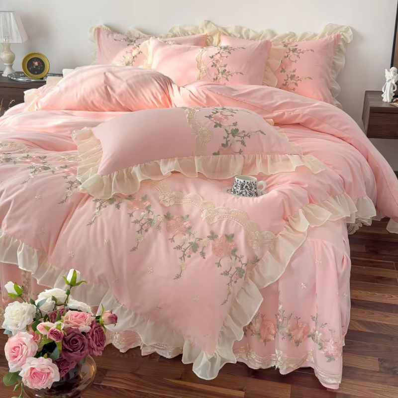 Set Sprei Princess Ruffle 3Pcs - Bed Sheet Microfiber ulasan dan harga